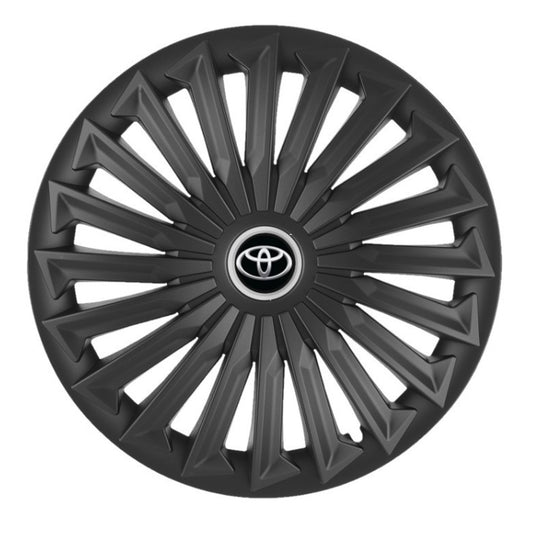 Set 4 capace roti Joy Negru R17 pentru gama auto Toyota