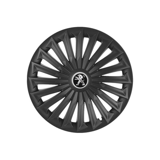 Set 4 capace roti Joy Negru R15 Compatibil Cu Peugeot