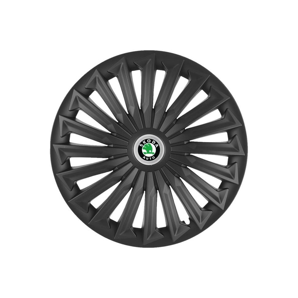 Set 4 capace roti Joy Negru R15 Compatibil Cu Skoda