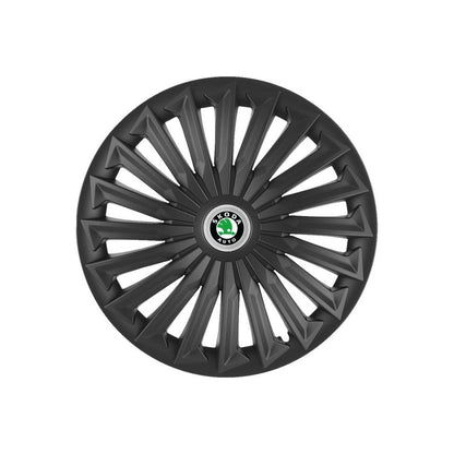 Set 4 capace roti Joy Negru R16 Compatibil Cu Skoda