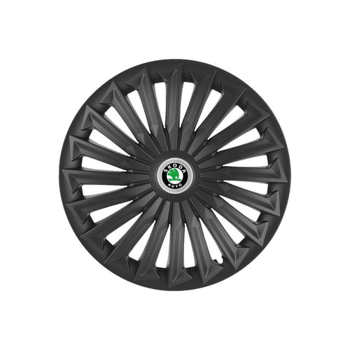 Set 4 capace roti Joy Negru R16 Compatibil Cu Skoda