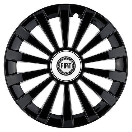 Set 4 capace roti Meridian negru R14 Compatibil Cu Fiat