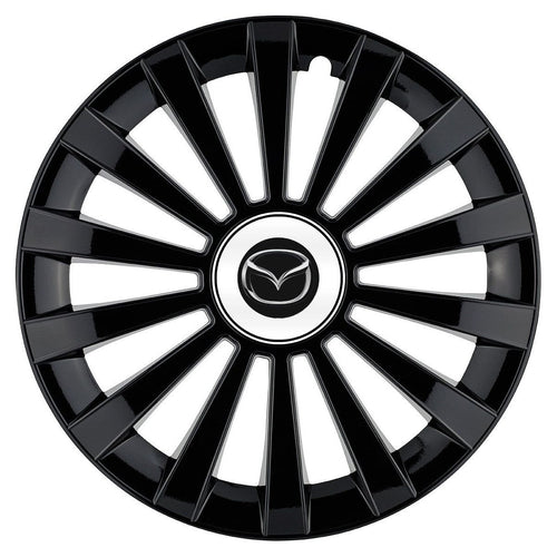 Set 4 capace roti Meridian negru R14 Compatibil Cu Mazda