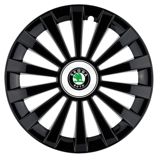 Set 4 capace roti Meridian negru R14 Compatibil Cu Skoda