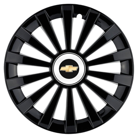 Set 4 capace roti Meridian negru R15 Compatibil Cu Chevrolet