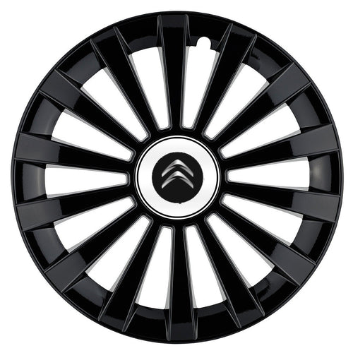 Set 4 capace roti Meridian negru R15 Compatibil Cu Citroen