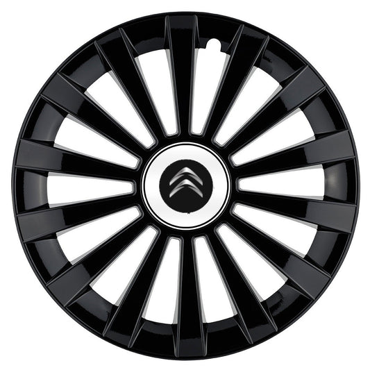 Set 4 capace roti Meridian negru R15 Compatibil Cu Citroen