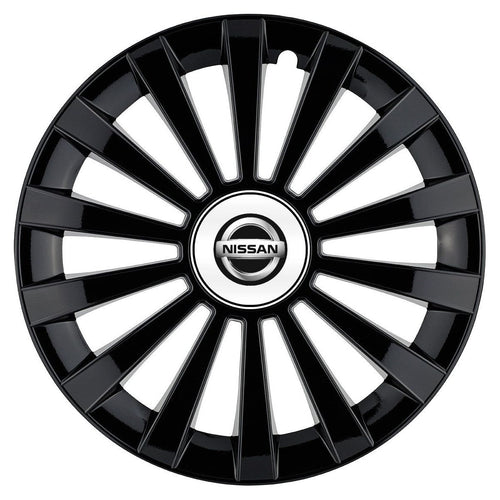 Set 4 capace roti Meridian negru R15 Compatibil Cu Nissan