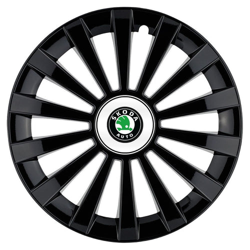 Комплект 4 таса Meridian черни R15, съвместими със Skoda