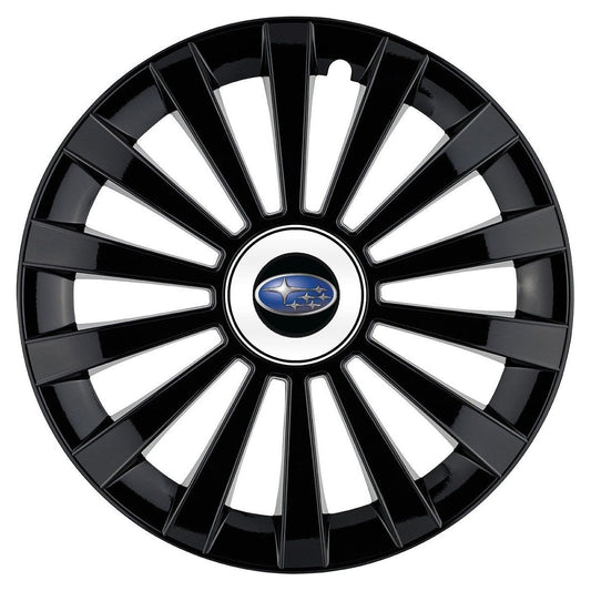 Set 4 capace roti Meridian negru R15 Compatibil Cu Subaru