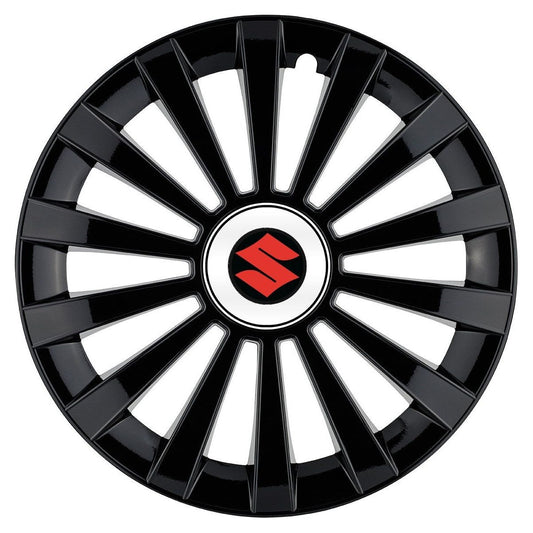 Set 4 capace roti Meridian negru R15 Compatibil Cu Suzuki