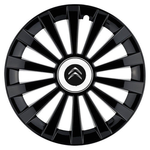 Set 4 capace roti Meridian negru R16 Compatibil Cu Citroen