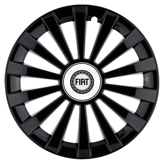 Set 4 capace roti Meridian negru R16 Compatibil Cu Fiat