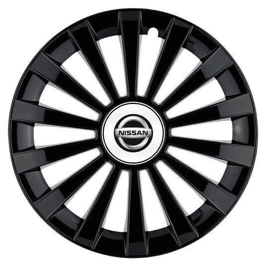 Set 4 capace roti Meridian negru R16 Compatibil Cu Nissan