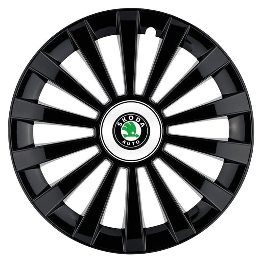 Set 4 capace roti Meridian negru R16 Compatibil Cu Skoda