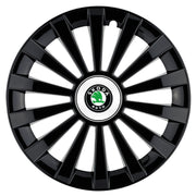 Set 4 capace roti Meridian negru R16 Compatibil Cu Skoda