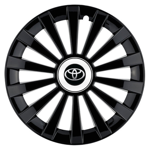 Set 4 capace roti Meridian negru R16 Compatibil Cu Toyota