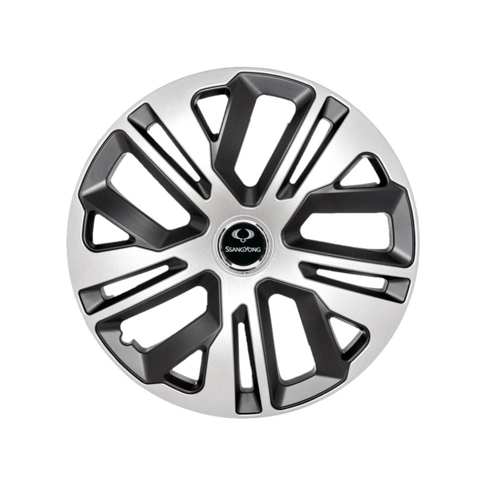 Set 4 Capace Roti, model 15 Inchi (R15)  Raven Gri-Negru, Compatibile Cu SsangYong