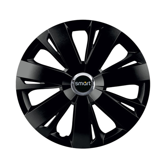 Set 4 capace roti Negre Cu Inel Cromat Energy R14 Compatibil Cu Smart
