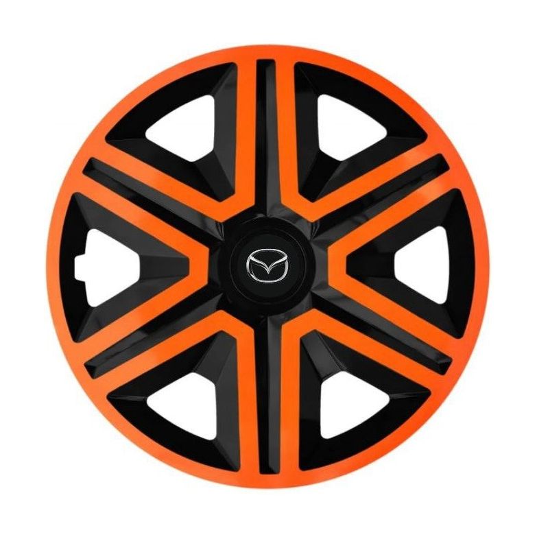 4 db-os narancssárga R15 kerékborítás készlet, Mazda-kompatibilis