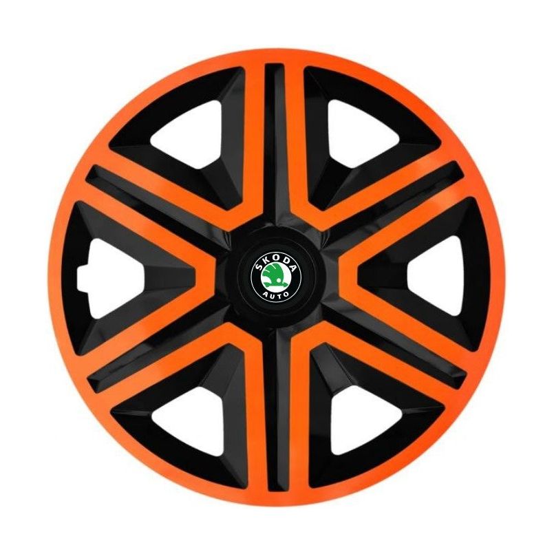 Set 4 capace roti Orange R16 Compatibil Cu Skoda