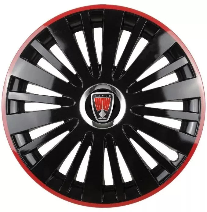 Set 4 Capace Roti pentru Rover model Falcon Black Cu Rama Rosie R15 ROVER
