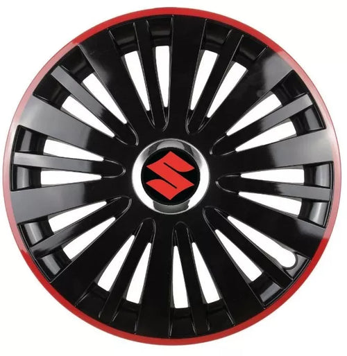 Set 4 Capace Roti pentru Suzuki model Falcon Black Cu Rama Rosie R15 SUZUKI