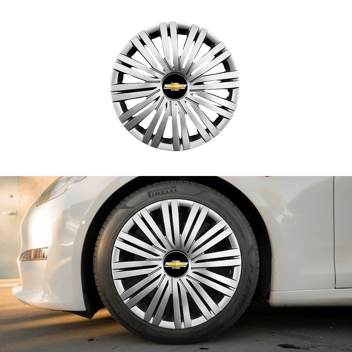 Set 4 capace roti potrivite jantelor de 14 inch compatibile Chevrolet, Model - 200
