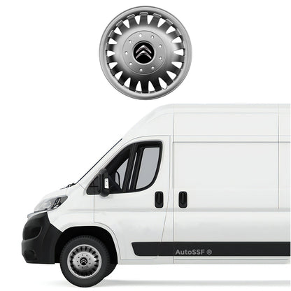 Set 4 capace roti potrivite jantelor de 15 inch bombate compatibile Citroen JUMPER, model 320