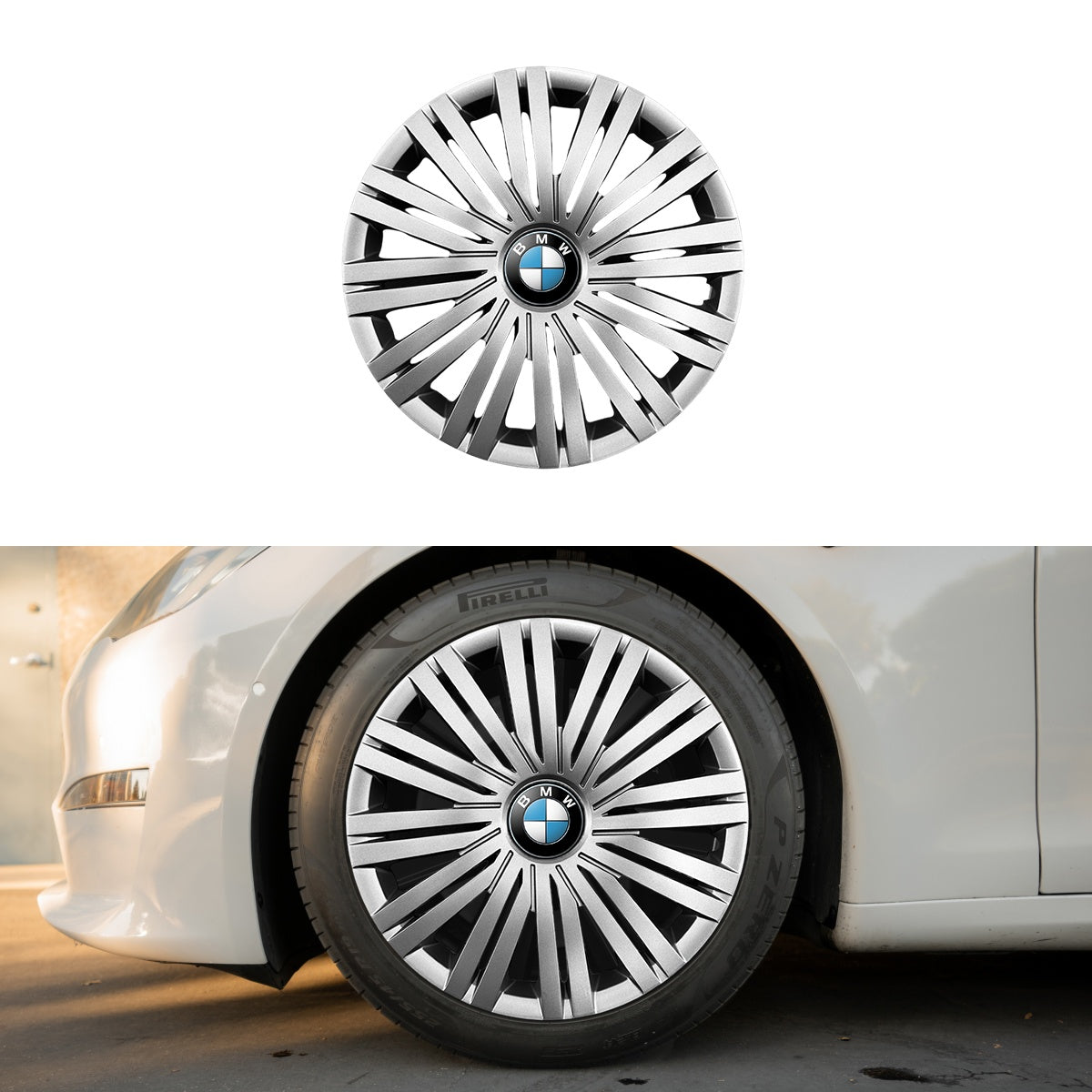 Set 4 capace roti 15 inchi (R15) compatibile BMW e46, e36, e81, e90, e92, e60, e30, e38, e39, Model-339