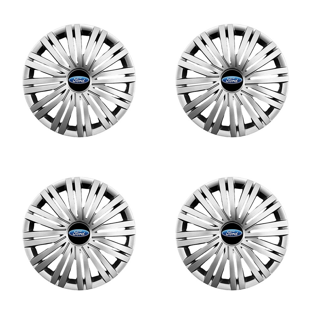 Set 4 capace roti 15 inchi (R15) compatibile FORD Focus, Fiesta, Ka, C-max, Escort, Fusion, Galaxy, Mondeo, Transit, Model-339