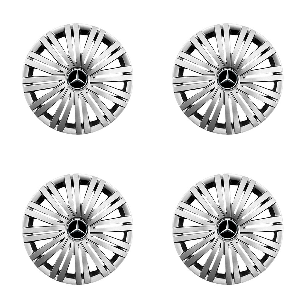 Set 4 capace roti 15 inchi (R15) compatibile MERCEDES A-CLASS, C-CLASS, VITO, VANEO, T1, T2, VIANO, MODEL-339