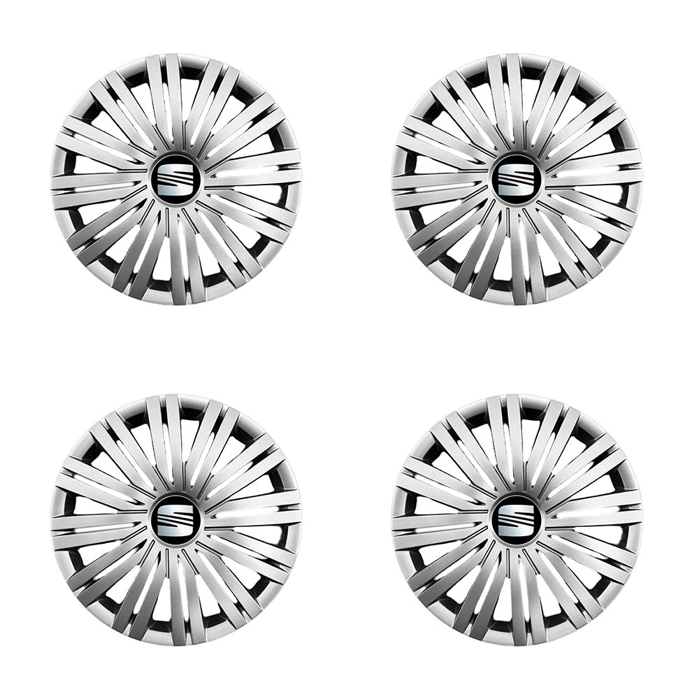 Set 4 capace roti 15 inchi (R15) compatibile SEAT Leon, Altea, Alhambra, Ibiza, Cordoba, Exeo Model - 339