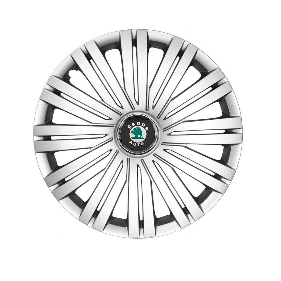 Set 4 capace roti 15 inchi (R15) compatibile SKODA Fabia, Octavia I, II, III, Roomster, Felicia, Rapid, Superb, Yeti Model-339