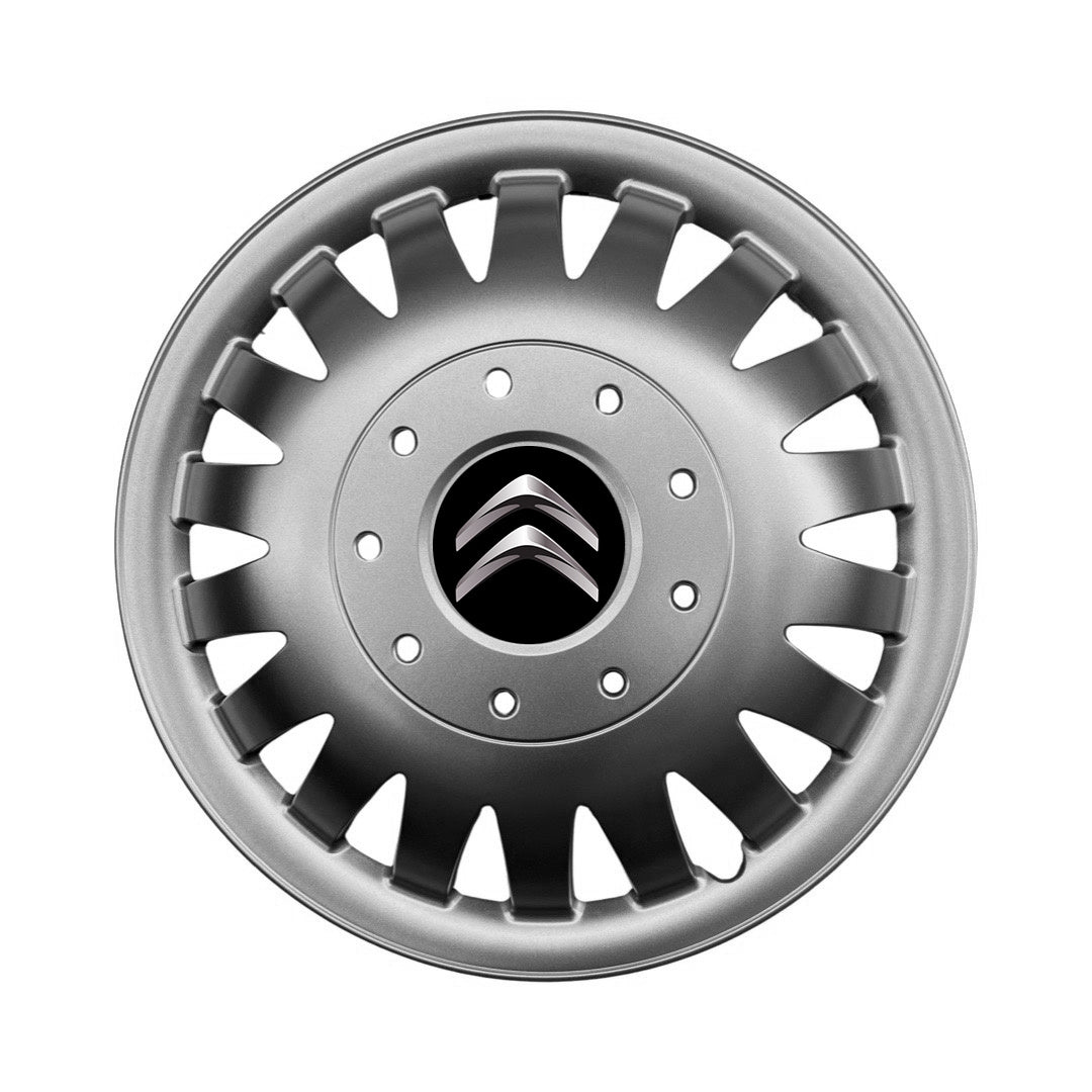 Set 4 capace roti potrivite jantelor de 16 inch bombate compatibile Citroen JUMPER, model 410
