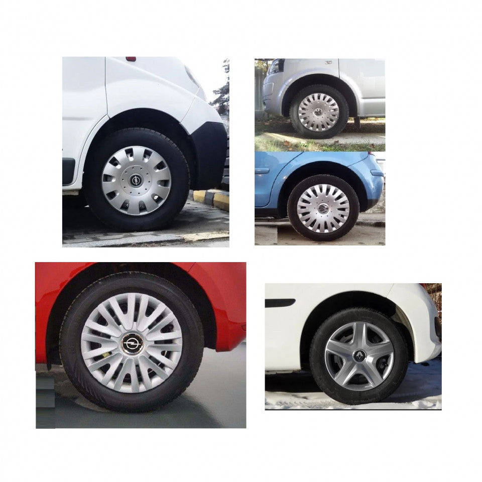 Set 4 capace roti 16 inchi (R16) compatibile PEUGEOT 106, 107, 206, 207, 306, 307, 308, 406, 407, EXPERT, PARTNER, 3008, Model -412