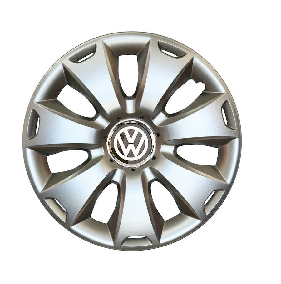 Set 4 capace roti potrivite jantelor de 16 inch compatibile VW Volkswagen Golf 4, 5, 6, 7, Passat B5, B6, B7, B8, Jeta, Polo, Sharan, Tiguan, Touran, Touareg, Caddy, Bora, - Model 417