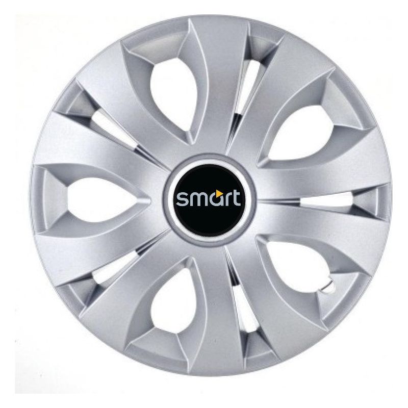 Set 4 Capace Roti, potrivite jantelor de R14, Compatibil Cu Smart, model top crom