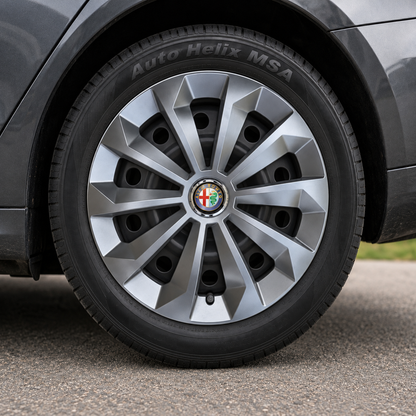 Set 4 Capace Roti 14 inchi (R14) Fame Gri, Compatibile Cu Alfa Romeo