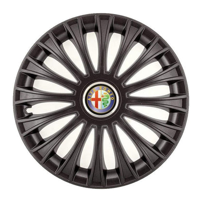 Set 4 Capace Roti, potrivite jantelor de R14, pentru Alfa Romeo, model dino Negru