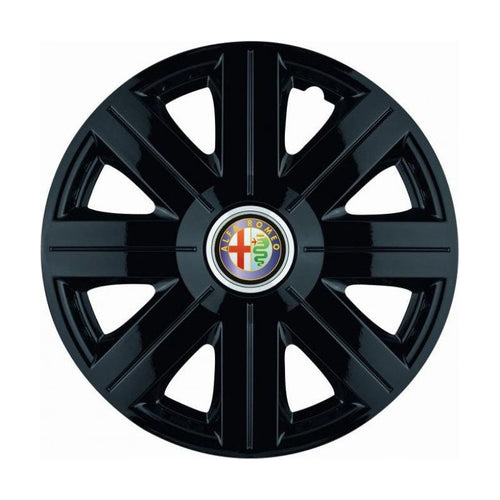 Set 4 Capace Roti, potrivite jantelor de R14, pentru Alfa Romeo, model Cosmos Negru