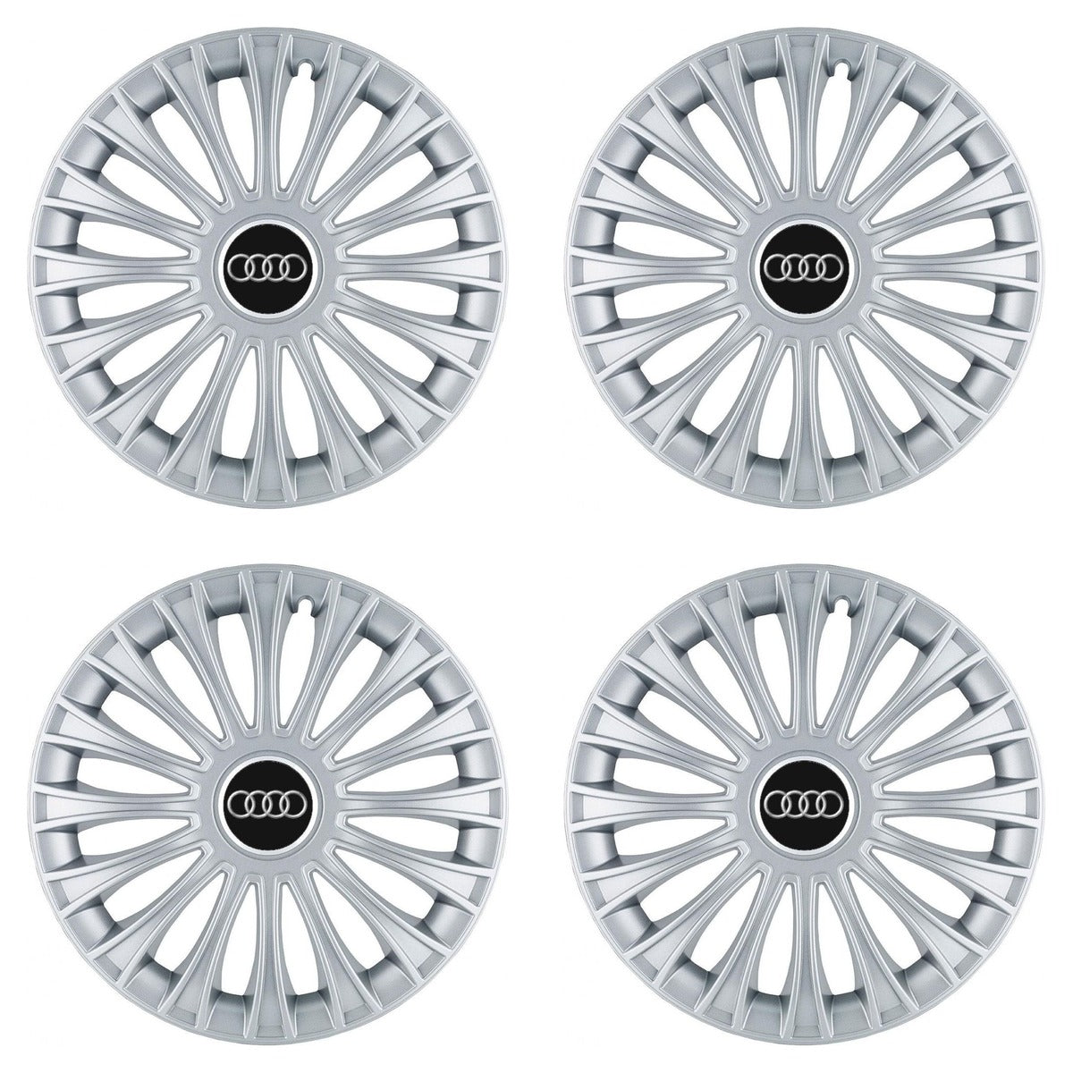 Set 4 Capace Roti, potrivite jantelor de R14, pentru Audi, model dino cromat