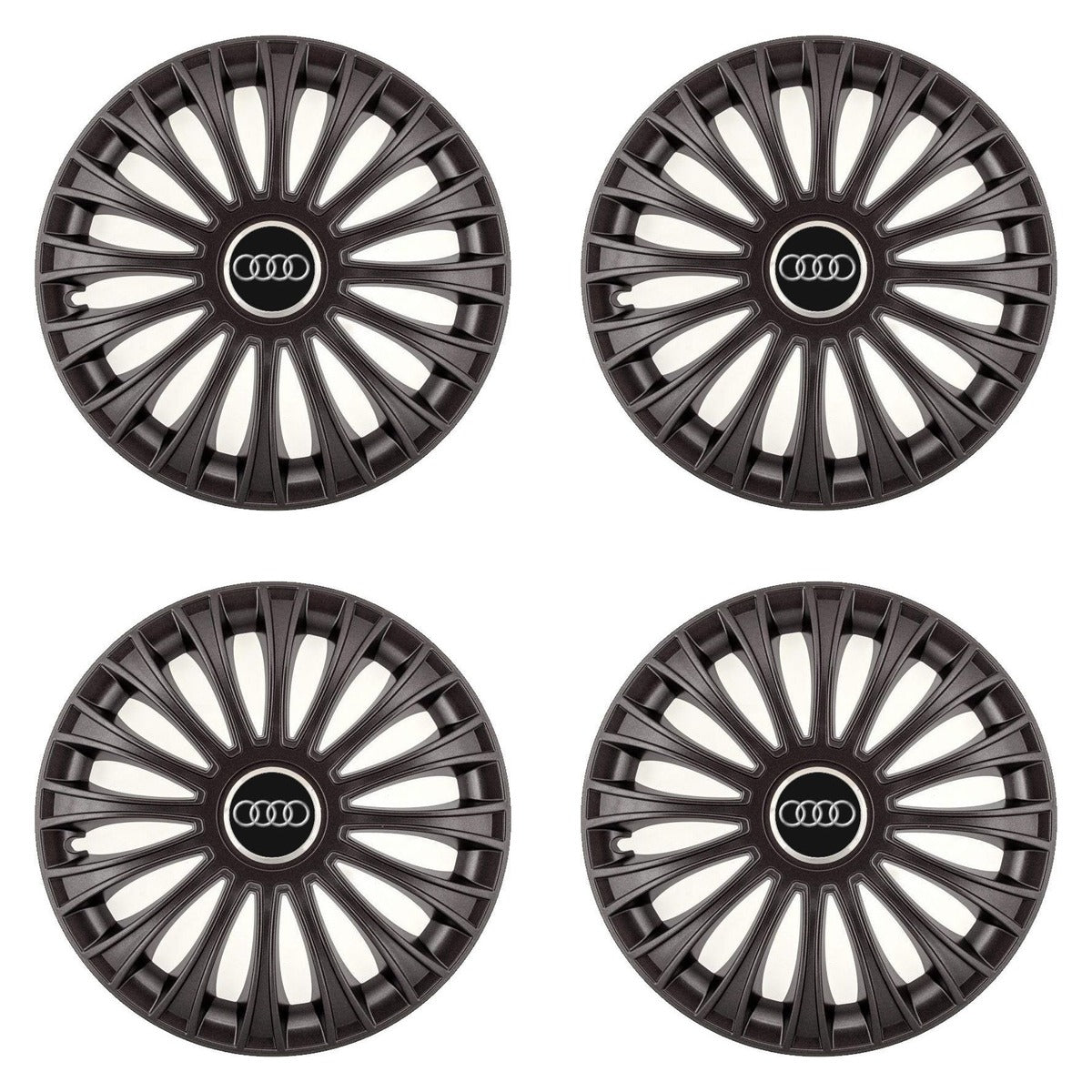 Set 4 Capace Roti, potrivite jantelor de R14, pentru Audi, model dino Negru