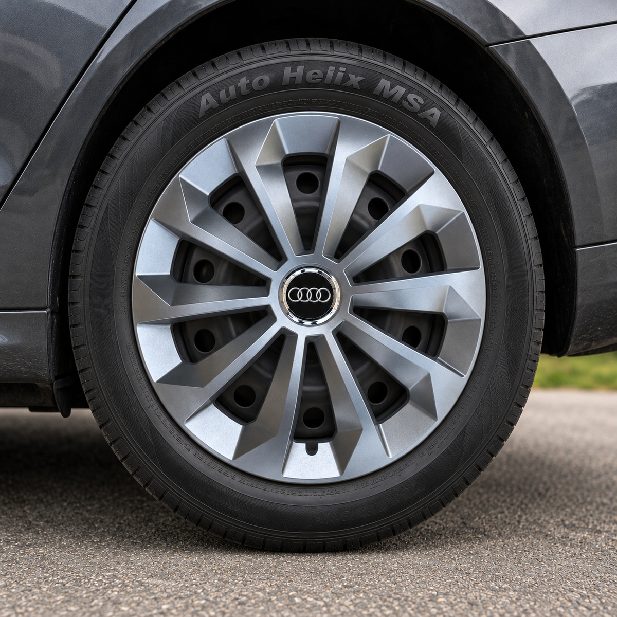 Set 4 Capace Roti 14 inchi (R14) Fame Gri, Compatibile Cu Audi