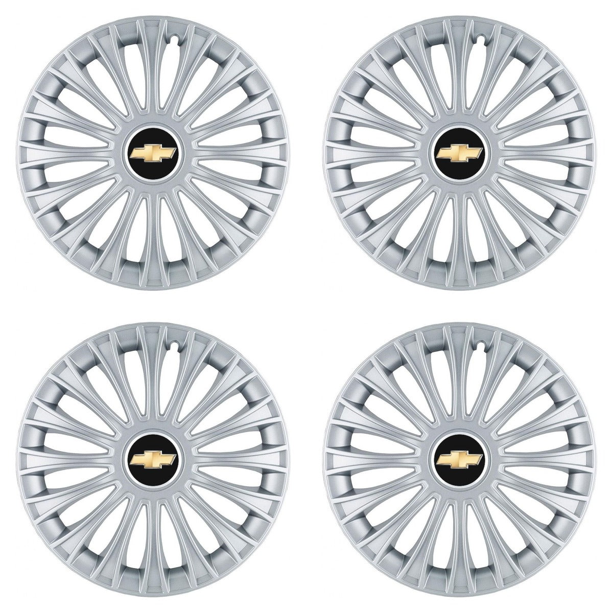 Set 4 Capace Roti, potrivite jantelor de R14, pentru Chevrolet, model dino cromat