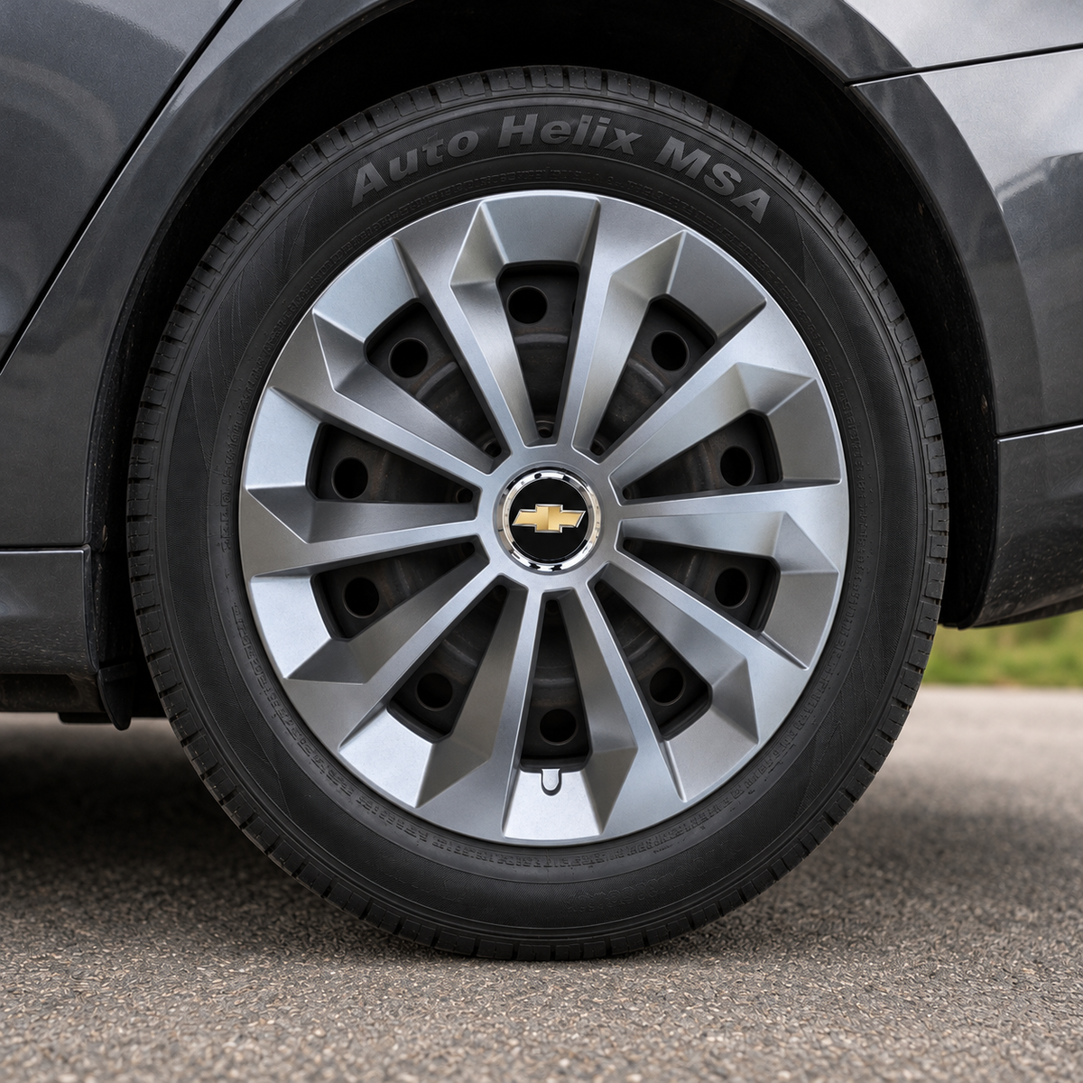 Set 4 Capace Roti 14 inchi (R14) Fame Gri, Compatibile Cu Chevrolet