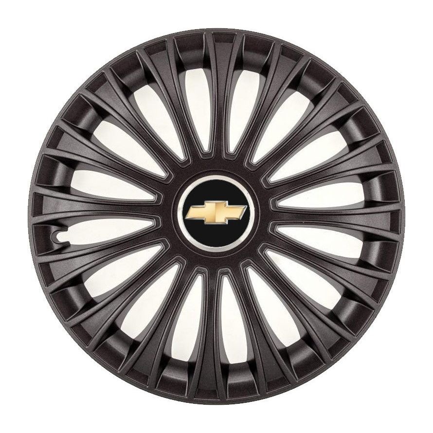 Комплект 4 таса, подходящи за джанти R14, за Chevrolet, модел дино, черни