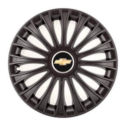 Комплект 4 таса, подходящи за джанти R14, за Chevrolet, модел дино, черни