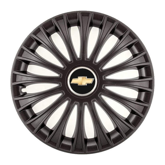 Set 4 Capace Roti, potrivite jantelor de R14, pentru Chevrolet, model dino Negru
