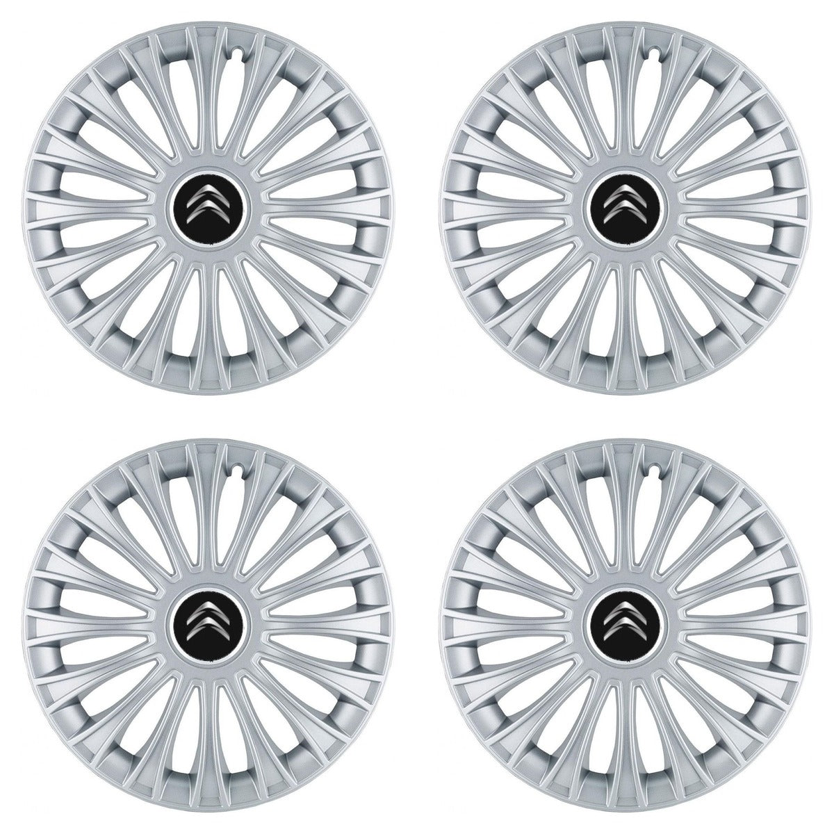 Set 4 Capace Roti, potrivite jantelor de R14, pentru Citroen, model dino cromat